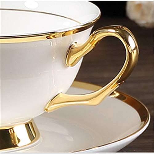 Czdyuf Britanska kostna Kina Kup i tanjur kafe europski keramički cvjetni čaj čaja kreativni popodnevni čaj