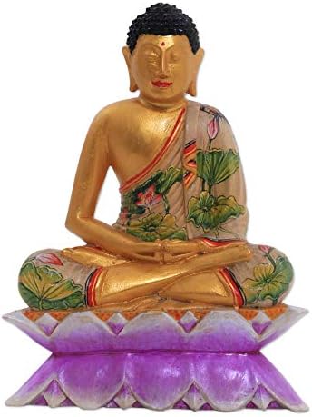 Skulptura za religijsku drvu Novica, 7,75 visoka Buda na lotosu