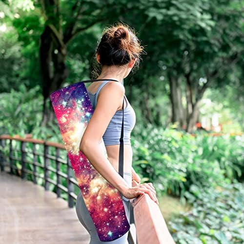 RATGDN Yoga Mat torba, Galaxy Nebula Star Dust Exercise Yoga Mat Carrier full-Zip Yoga Mat torba za nošenje sa podesivim remenom za