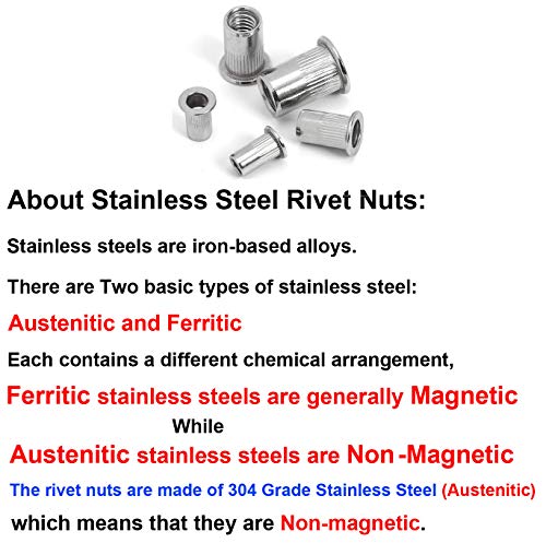 220 komada matice za zakovice 8-32 10-24 1/4-20 5/16-18 3/8-16 Metric Rivet Nuts M4 M5 M6 M8 M10 Nutsert Riv Nuts navojni set zakovica