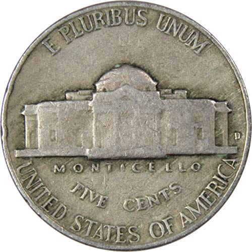 1946 D Jefferson Nickel 5 Cent komad AG O dobru 5C Kolekcionar američkog novčića