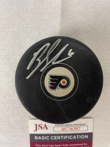 Brayden Schenn potpisan autogramom Philadelphia Flyers hockey puck JSA AC76397-autogramom NHL Pak