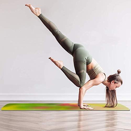 Unicey Misty šafran debela neklizajuća Vježba & amp; fitnes 1/4 prostirka za jogu za Yoga Pilates & amp; vježba za fitnes na podu