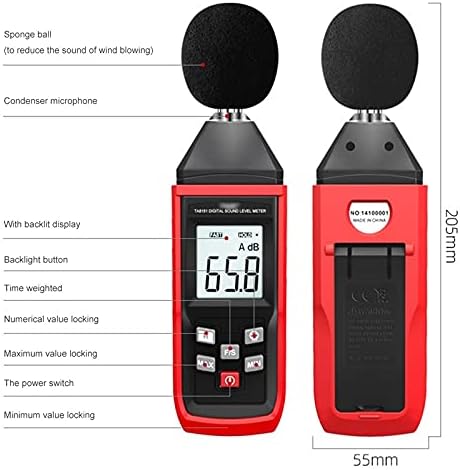 WYFDP digitalni zvučni mjerač zvuka Tester za zvuk zvuka Docible monitor 30-130db Digitalni audio mjerni instrument Alarm