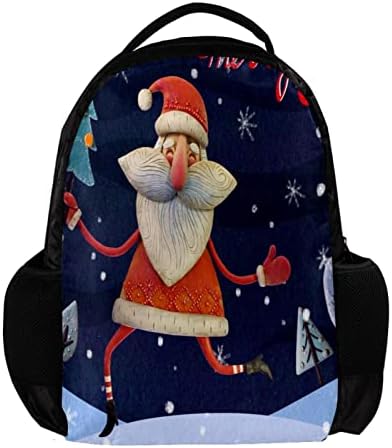 VBFOFBV ruksak za ženske pantalonske bakpa za laptop Travel Casual Torba, sretan božićni Djed Mraz