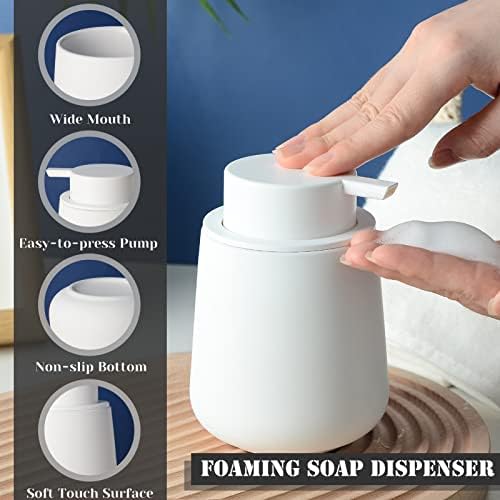 Dispenzer za ručni sapun od pene BosiLunLife - 12 oz Rainger pumpe za ručnu pumpu Bijela pjene sapuna za prajnu keramičke posuđe Tečni