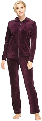 Dolcevida Womens Velor Sweatsuits setovi 2 komada Trackies Outfits Puni zip Hoodie i dukserice Set Velvet Jogging odijelo