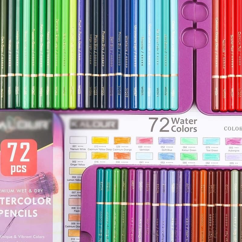 HNKDD boje akvarelne olovke za miješanje efekata mokri ili suvo crtanje olovka za olovku topljive za vodu za odrasle početnik