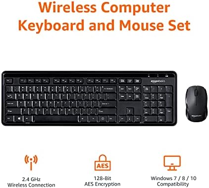 Basics bežična tastatura i miša Combo - miran i kompaktan - američki raspored