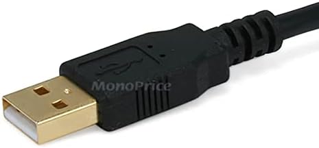 Monoprice 1.5-Feet USB 2.0 A muški na B muški 28 / 24awg kabl ,Crni