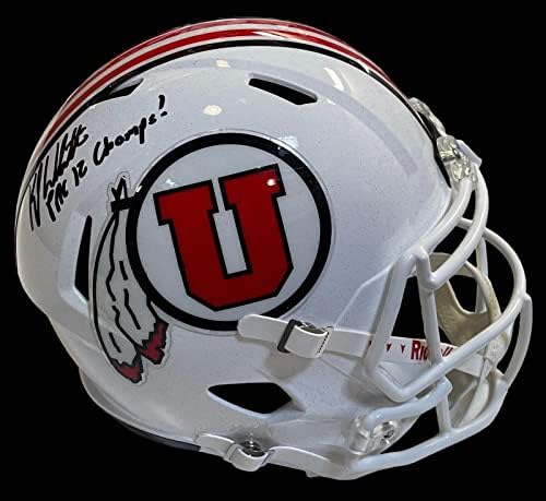 Kyle Whittingham potpisao Utah Utes Riddell upisan Full Size kaciga JSA COA-autograme NFL kacige