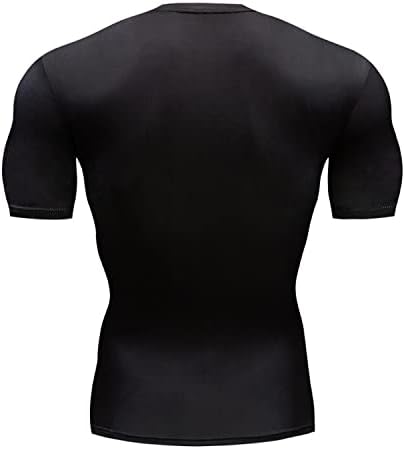 TIMWOODER Muška kompresijska košulja, Meki kratki rukav 3D Print fitnes sportska košulja teretana majica