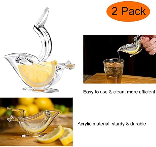 2 Paketa Bird Lemon Lime Squeezer-Ručni Sokovnik Za Limunove Citruse-Stiskalica Limuna U Obliku Ptice-Akrilna Glass Wedge Lemon Lime