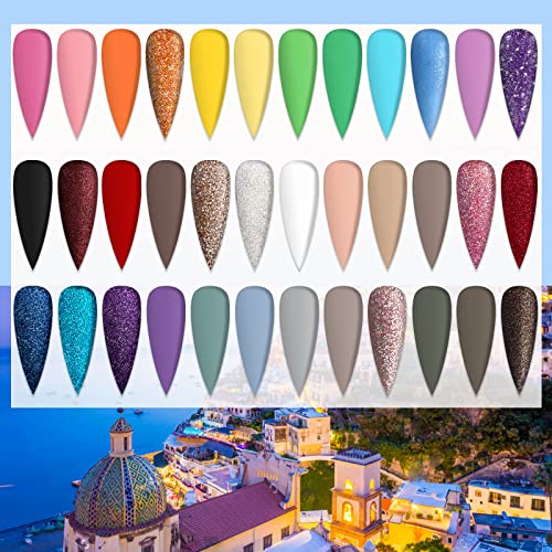 Saviland akrilni puder Set-72 boje akrilni puder Starter Set Amalfi / Rosy kolekcija profesionalni polimer za ekstenziju noktiju rezbarenje