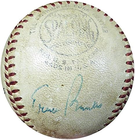 Ernie banke autogramirala službenu nacionalnu ligu koja se koristi bejzbol chicago mladunče Vintage potpis Ful Ball 1960 PSA / DNK # AC00440 - MLB autogradna igra rabljene baze