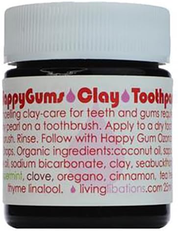 Žive libacije - Organska sretna guma za čišćenje glinene paste za zube | Prirodna, divljak, veganska čista ljepota
