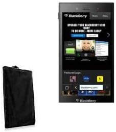 Boxwave futrola za Blackberry Z3 - baršunaste torbice, meka velur tkanine torbice sa crtežom za Blackberry Z3, Blackberry Z3, Z10 - Jet crni