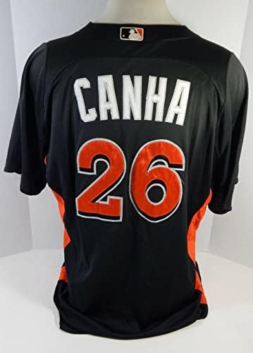 2012-13 Miami Marlins Mark Canha # 26 Igra Rabljeni Black Jersey St BP 48 81 - Igra Polovni MLB dresovi