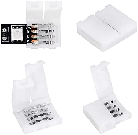 WENHSIN 10packs 4-pinski RGB LED svjetlosni konektori 10mm Unwired Gapless bez lemljenja Adapter terminal produžetak za SMD 5050 Multicolor