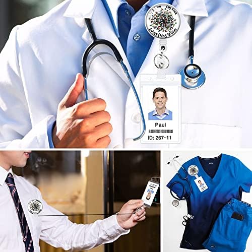 Sve je u redu Funny Božić svjetla Badge Reel Holder uvlačenje sa ID Clip za nurse Name Tag držači kartica za ured radnika Nursing