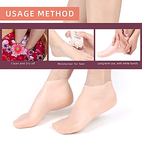 Hidratantne čarape za ispucale noge žene-Gel Spa čarape za popravku i omekšavanje suve kože ispucalih stopala