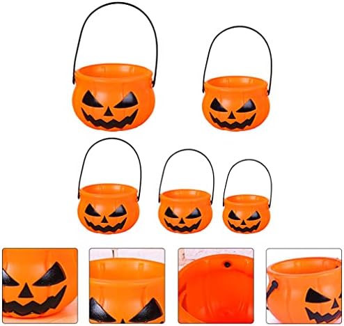 Amosfun Candy Decor Halloween Portable Bunkkin kašike Bombone Dječji trik ili tretiraju torbe BUMPKIN Candy Holder s ručkama za dječje