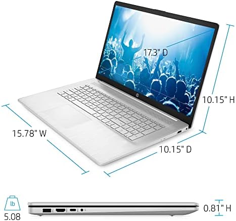 HP 2022 Laptop visokih performansi - 17,3 FHD IPS - 11. Intel i5-1135g7 četvorojezgarni-16GB DDR4-256GB SSD + 1TB HDD - prirodno srebro