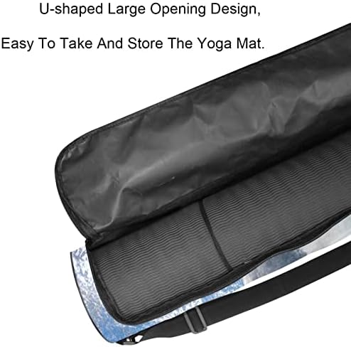 Yoga Mat torba, inicijali-slovo - H Vježba Yoga Mat Carrier full-Zip Yoga Mat torba za nošenje sa podesivim remenom za žene i muškarce