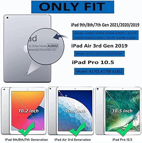 Slučaj za iPad 9. 8. 7. GEN futrola 10,2 inča / iPad Pro 10,5 Slučajevi iPad Air 3RD generacija vučja kućište sa držačem olovke i