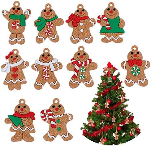 Gingerbread Ornamenti Božić Tree Decor 10 komada Gingerbread Man Doll Hanging Ornamenti Set Za dom Unutarnji Vanjski personalizirani