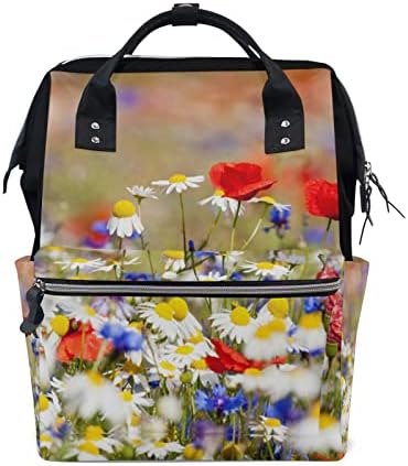 Runnear Daisy Cvijeće ruksak ruksak ruksak ruksak ruksak velikog kapaciteta od pelenske torbe multifunkcijske putovanja za bok za mamu Tata Djevojka dječaka