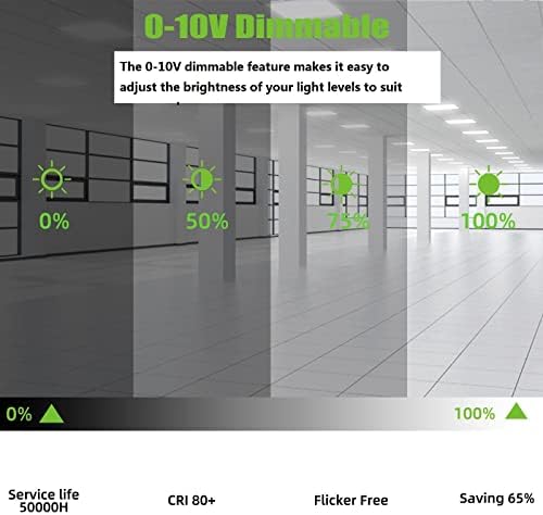 Bieuoram 2x2 FT LED Troffer svjetlo sa ravnim panelom, 45W ugradno stropno svjetlo sa zadnjim osvjetljenjem, 0-10V zatamnjeno, 5500K