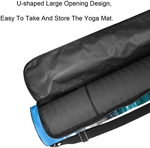 RATGDN Yoga Mat torba, Waves Exercise Yoga Mat Carrier full-Zip Yoga Mat torba za nošenje sa podesivim remenom za žene i muškarce