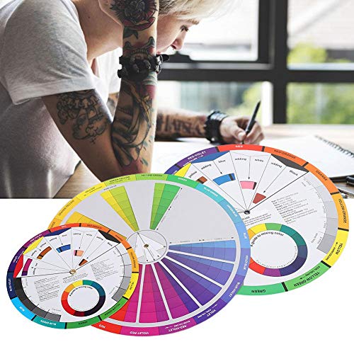 3pcs tattoo kotač u boji, kućni višenamjenski 360 ° BESPLATNI rotacijski pigment miješanje kotača u boji, bogolovca za miješanje tetovaža