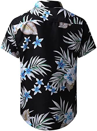 ZDDO muška majica Ležerne prilike, ljetni kratki rukav dolje majica za muškarce Havajski tropsko cvjetno printsko plažu Aloha vrhovi