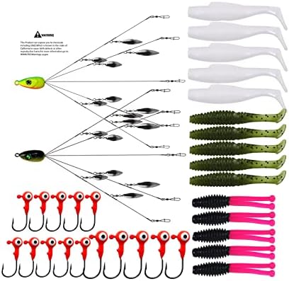 HCHINN ALABAMA RIG ZA BASS PIĆI FISHIR MAITI 5 Krum Kišobran A-Rig Swimbaits sa 8 lopatica listova za vrbe za pastrmku Perch Walleye