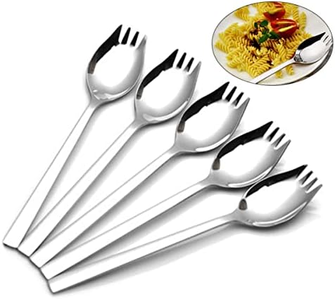 BESTonZON 1pc304 metalne viljuške za višekratnu upotrebu za ručak Ice viljuške za jelo viljuške / kašika posuđa za jelo Flatnware Sporkbig velika salata inč prirodne velike viljuške za kuvanje viljuške-viljuške za serviranje i kremu