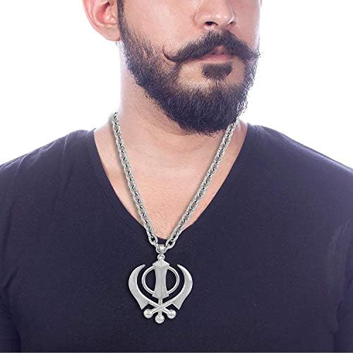 Bro Mart Sikh Sardar Punjabi Khalsa Khanda lančani medaljon za muškarce i žene