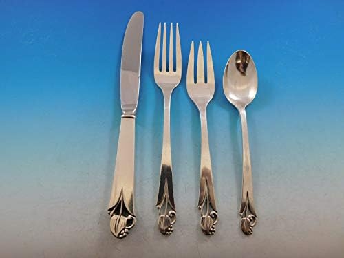 Woodlily Frank Smith srebra Flatware Set za 12 usluga 77 komada