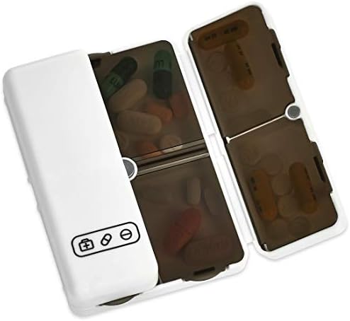 Magnetna sklopiva kutija za pilule - 7-dnevni sedmični Organizator lijekova - Prijenosna kompaktna lagana posuda za pilule sa 7 odjeljaka,
