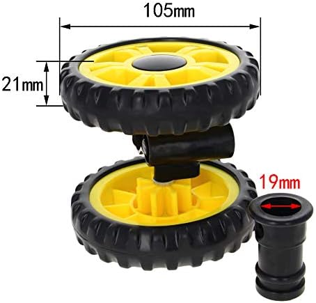 Bettomshin kolica za kotače 1pcs pjena 10,5cm Višesmjerni točak 105x21mm crno-žuti
