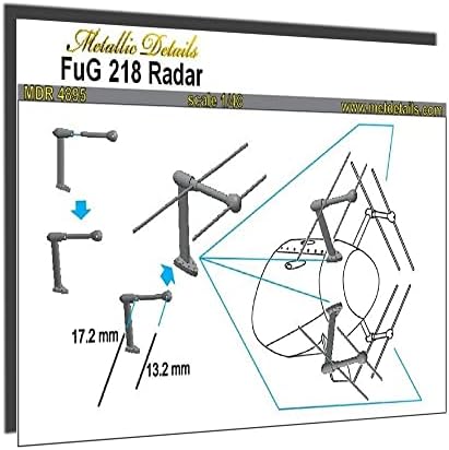 Metalni detalji MDR4895-1 / 48 FUG 218 RADAR, 3D-tiskovan, komplet za model skale