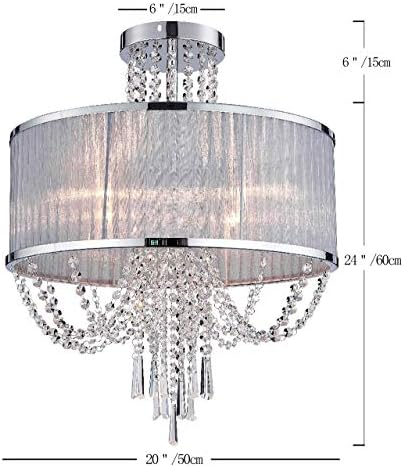 Moderna Kristalna Raindrop luster rasvjeta polu Flush Mount LED plafonska lampa viseća lampa za trpezariju kupatilo spavaća soba dnevni