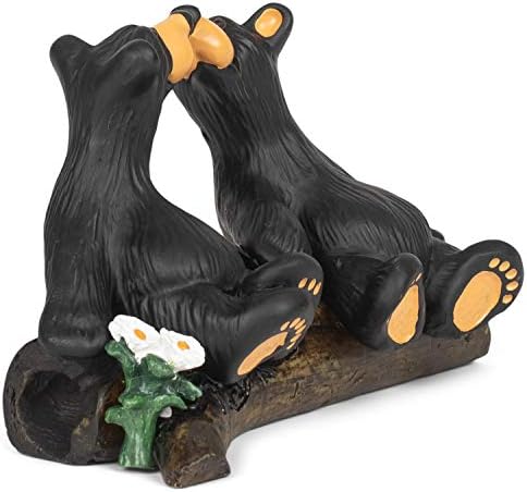 Demdaco Kissin 'Medvjedi Black Bear 4 x 6 Skulptura figurine smole