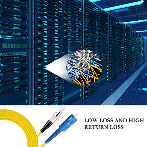 Eardion SC do FC Fiber Optic Patch Cable, 3M jedno režim Simplex Jumper Fiber kabel - SC / UPC-FC / UPC 9 / 125um žuti SM optički