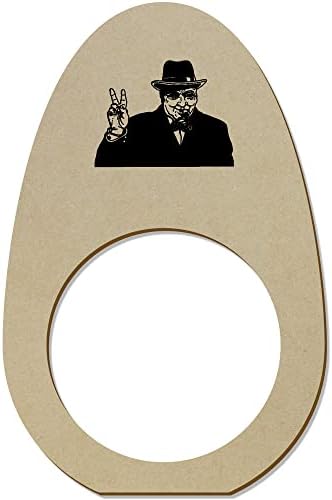 Azeeda 5 X 'Winston Churchill' Drveni prstenovi / držači / držači salveta