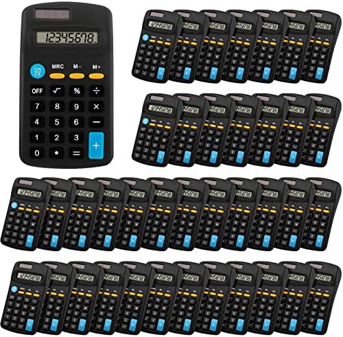 72 komada džepni kalkulator Crna Osnovni kalkulatori solarna baterija Dual Power Mini kalkulator 8 cifara desktop kalkulator mali