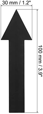 Patikil Arrow Naljepnica 4 inča, 10 listova SOMPALNA ZNAČAJ PVC ljepilo Izmjenjivo podne naljepnice za oznaku podnim zidom, crna