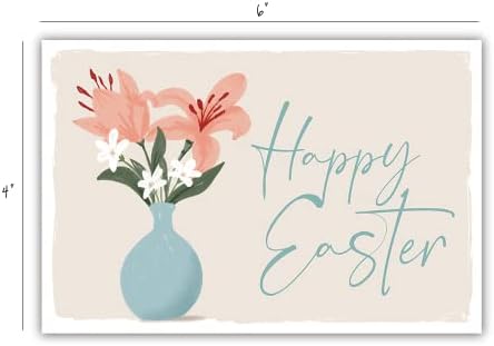 M & amp;h pozivnice 50 Happy Easter razglednice - Spring Floral Design - post kartice za klijente, članovi Crkve, prijatelji i klijenti