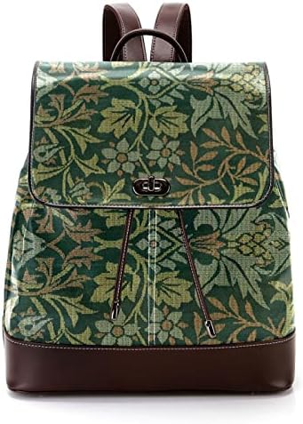 VBFOFBV putni ruksak, ruksak za laptop za žene muškarci, modni ruksak, vintage zeleni cvijet vinove loze